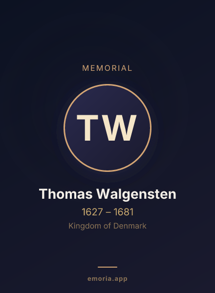Memorial portrait of Thomas Walgensten