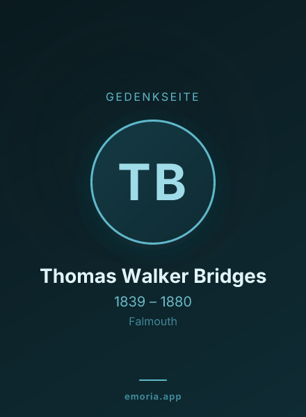 Gedenkportrait von Thomas Walker Bridges