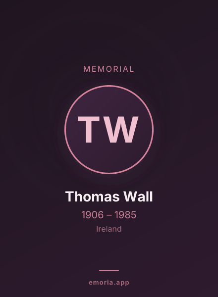 Memorial portrait of Thomas Wall