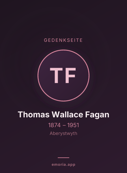 Gedenkportrait von Thomas Wallace Fagan
