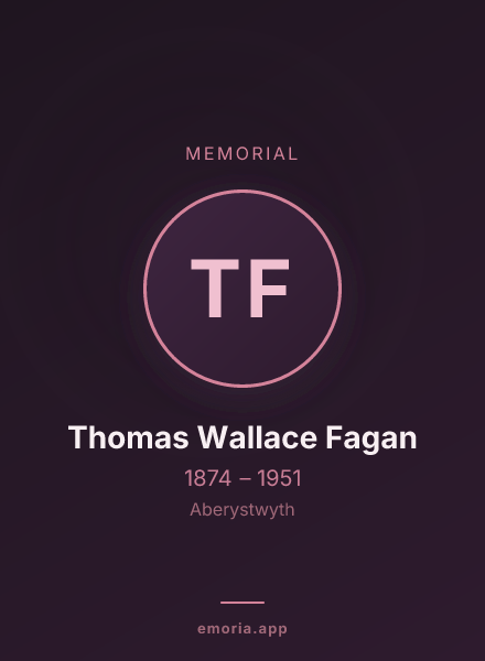 Memorial portrait of Thomas Wallace Fagan