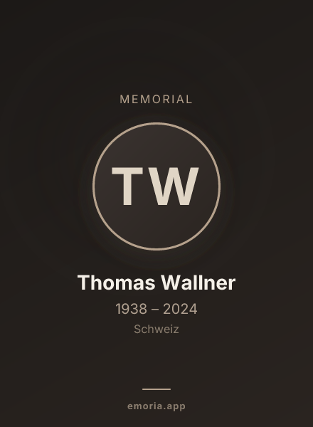 Memorial portrait of Thomas Wallner