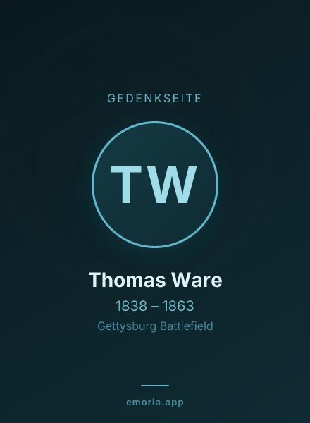 Gedenkportrait von Thomas Ware