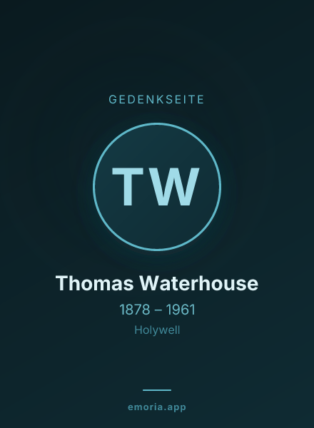 Gedenkportrait von Thomas Waterhouse