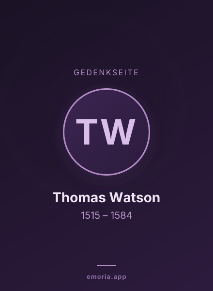 Gedenkportrait von Thomas Watson
