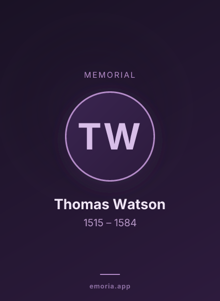 Memorial portrait of Thomas Watson