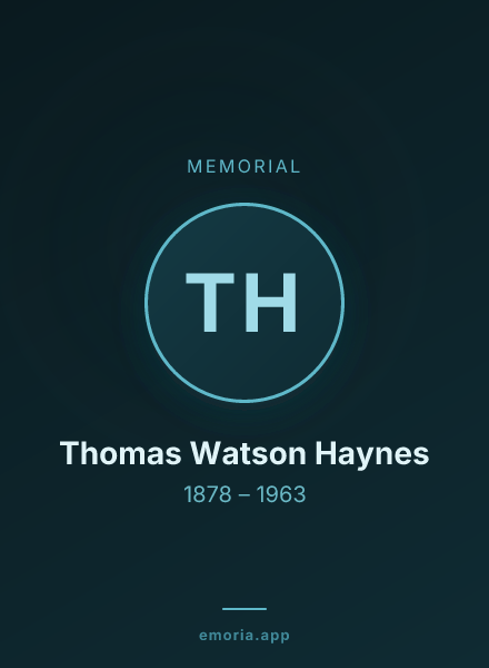 Memorial portrait of Thomas Watson Haynes