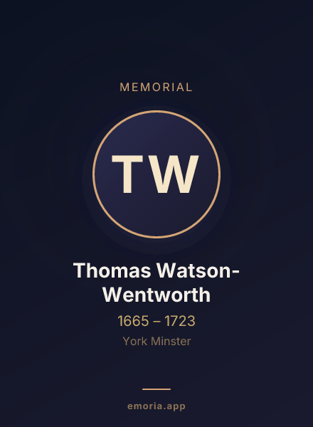 Memorial portrait of Thomas Watson-Wentworth