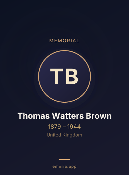 Memorial portrait of Thomas Watters Brown