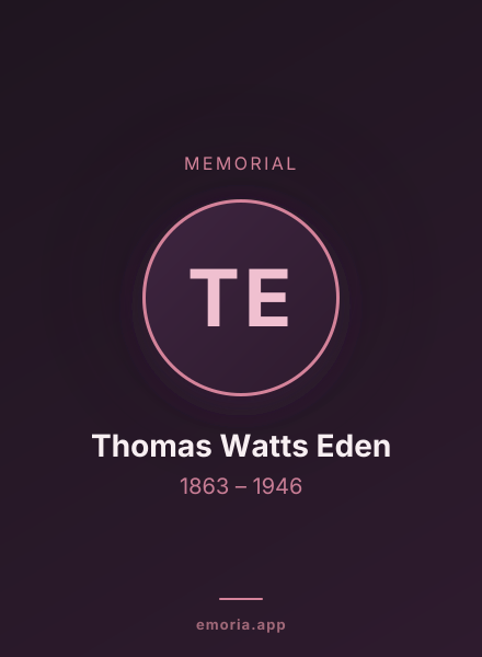 Memorial portrait of Thomas Watts Eden