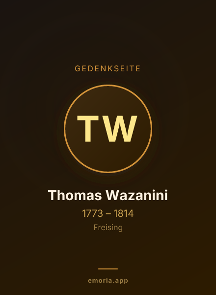 Gedenkportrait von Thomas Wazanini