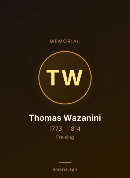 Memorial portrait of Thomas Wazanini