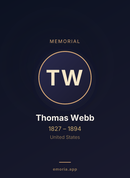 Memorial portrait of Thomas Webb
