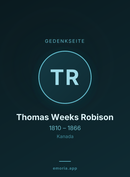 Gedenkportrait von Thomas Weeks Robison