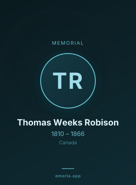 Memorial portrait of Thomas Weeks Robison
