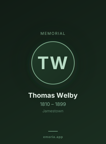Memorial portrait of Thomas Welby