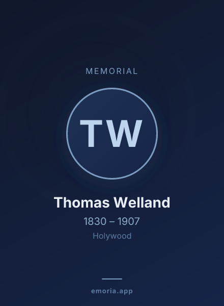 Memorial portrait of Thomas Welland