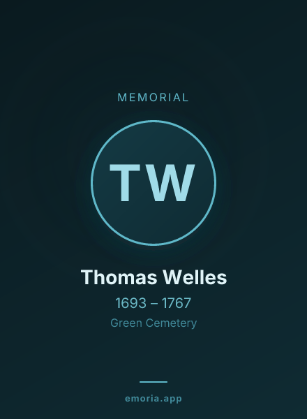 Memorial portrait of Thomas Welles