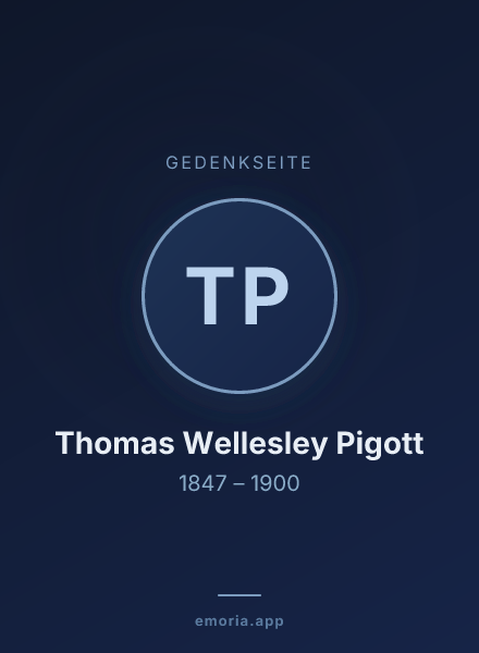 Gedenkportrait von Thomas Wellesley Pigott