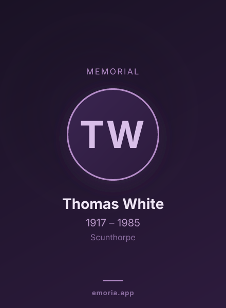 Memorial portrait of Thomas White