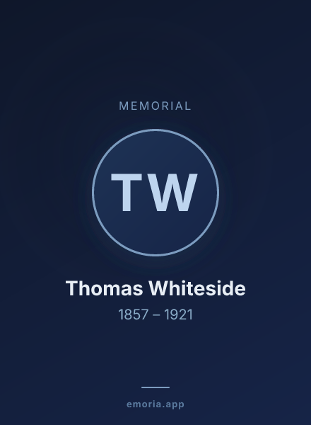 Memorial portrait of Thomas Whiteside
