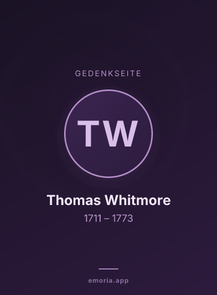 Gedenkportrait von Thomas Whitmore