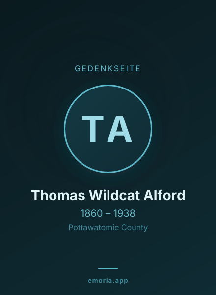 Gedenkportrait von Thomas Wildcat Alford