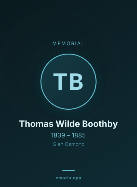 Memorial portrait of Thomas Wilde Boothby