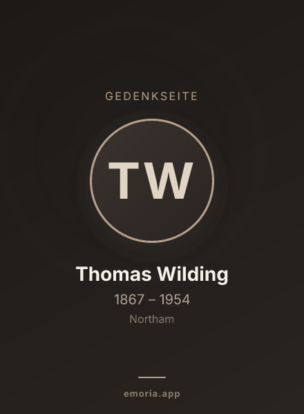 Gedenkportrait von Thomas Wilding