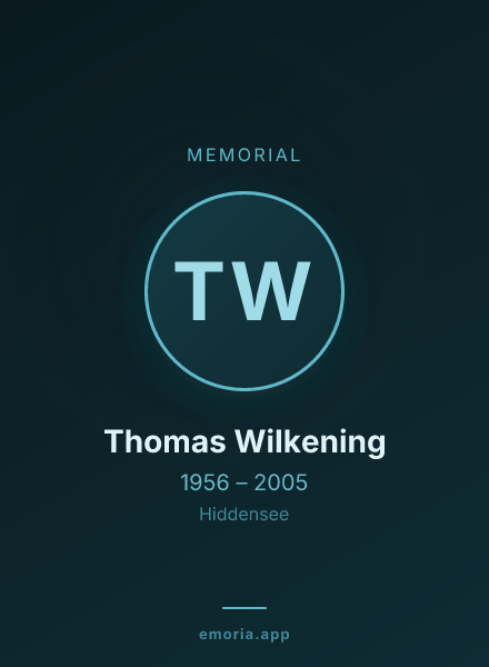 Memorial portrait of Thomas Wilkening