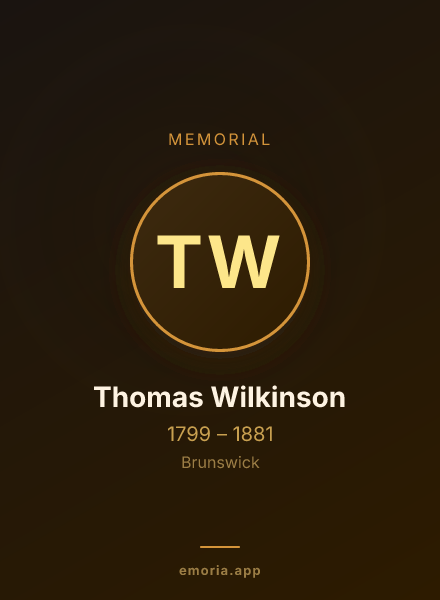 Memorial portrait of Thomas Wilkinson