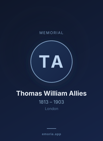 Memorial portrait of Thomas William Allies