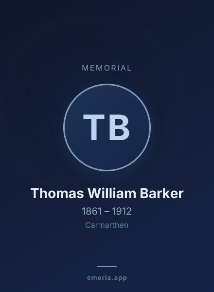 Memorial portrait of Thomas William Barker