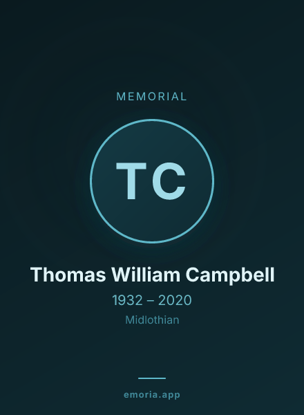 Memorial portrait of Thomas William Campbell