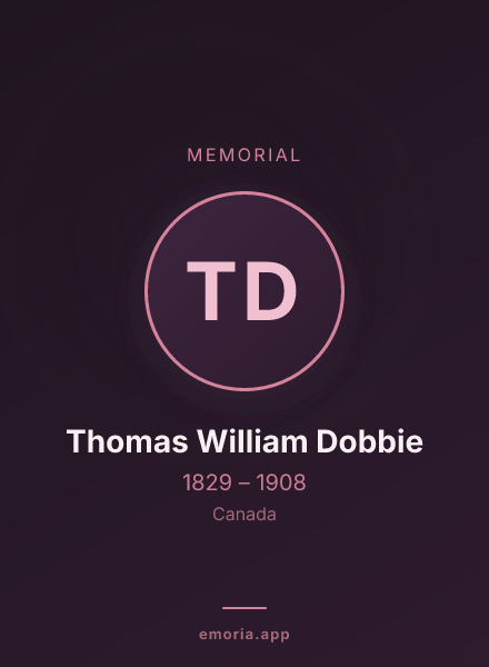Memorial portrait of Thomas William Dobbie