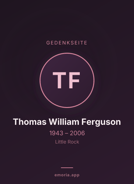 Gedenkportrait von Thomas William Ferguson