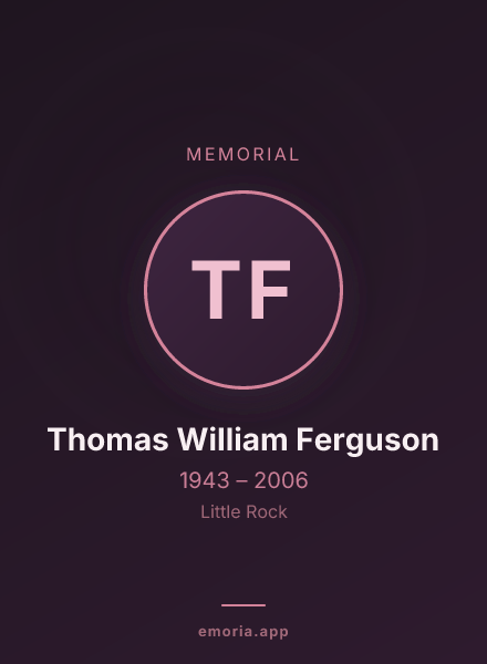 Memorial portrait of Thomas William Ferguson