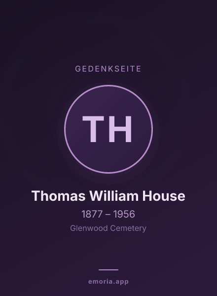 Gedenkportrait von Thomas William House