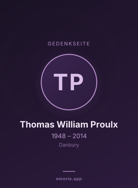 Gedenkportrait von Thomas William Proulx