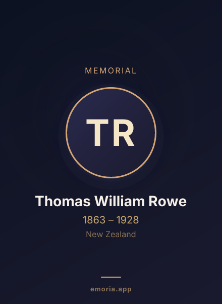 Memorial portrait of Thomas William Rowe