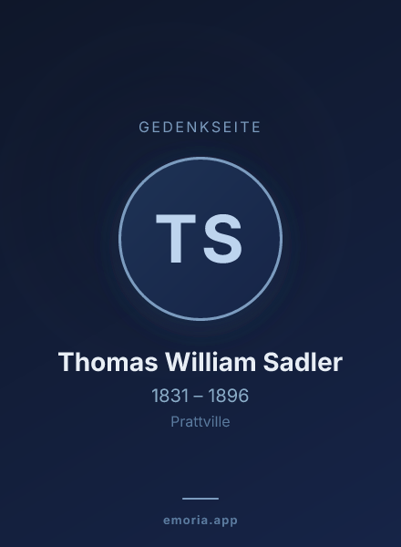 Gedenkportrait von Thomas William Sadler