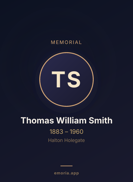 Memorial portrait of Thomas William Smith