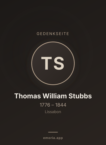 Gedenkportrait von Thomas William Stubbs