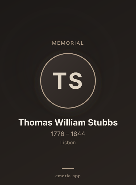 Memorial portrait of Thomas William Stubbs