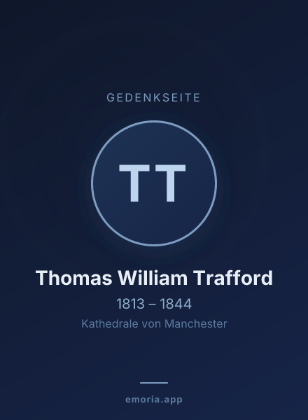 Gedenkportrait von Thomas William Trafford