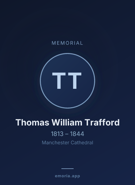 Memorial portrait of Thomas William Trafford