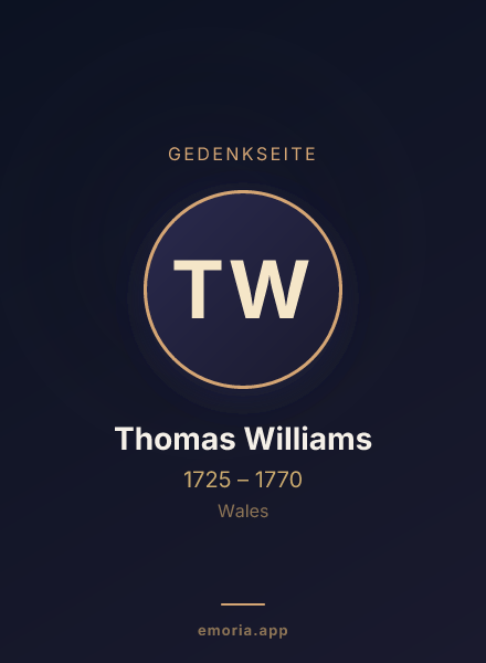 Gedenkportrait von Thomas Williams