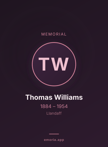 Memorial portrait of Thomas Williams