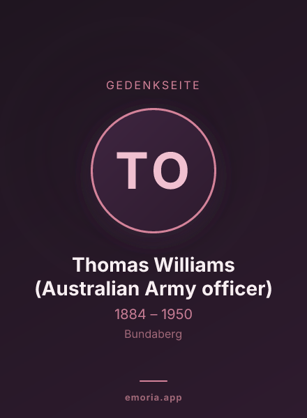 Gedenkportrait von Thomas Williams (Australian Army officer)