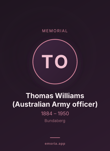 Memorial portrait of Thomas Williams (Australian Army officer)